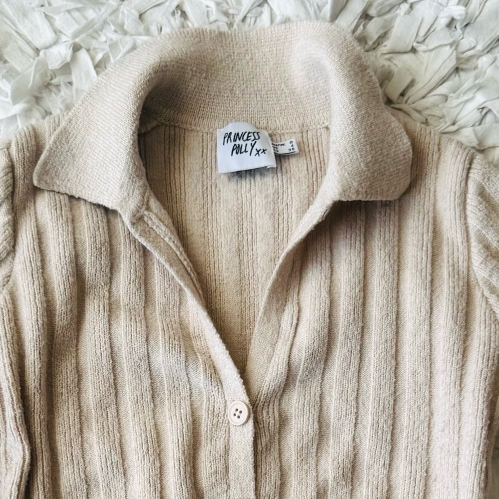 Princess Polly Anneke Collared Cardigan Sweater - Picture 7 of 11
